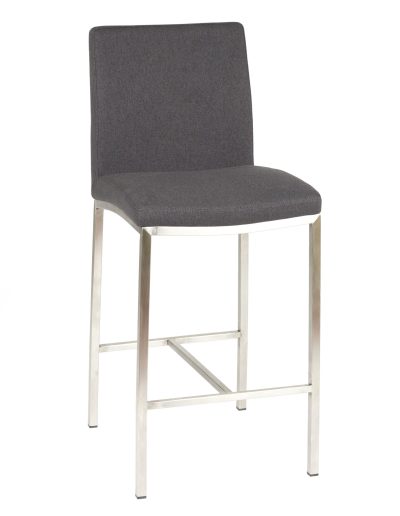 Adam Stool in Graphite - Modern Bar Stool for Kitchen Island, Breakfast Nook & Home Office - Durable Seating with Adjustable Height