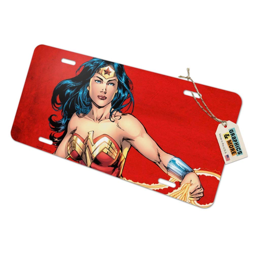 Wonder Woman Metal Vanity License Plate - DC Comics Superhero Car Tag for Vehicles, Trucks & Motorcycles | Perfect for Auto Decoration, Birthday Gifts & Superhero Fans Collection