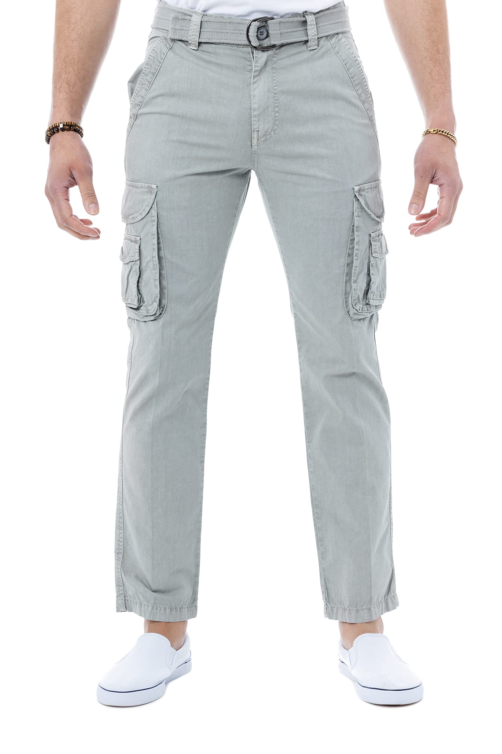 X RAY Men's Cargo Pants - Soft Cotton Tactical Pants with Deep Pockets & Belt Loops | Durable Work Pants for Construction, Hiking & Travel | Comfortable Utility Pants for Outdoor Activities & Casual Wear