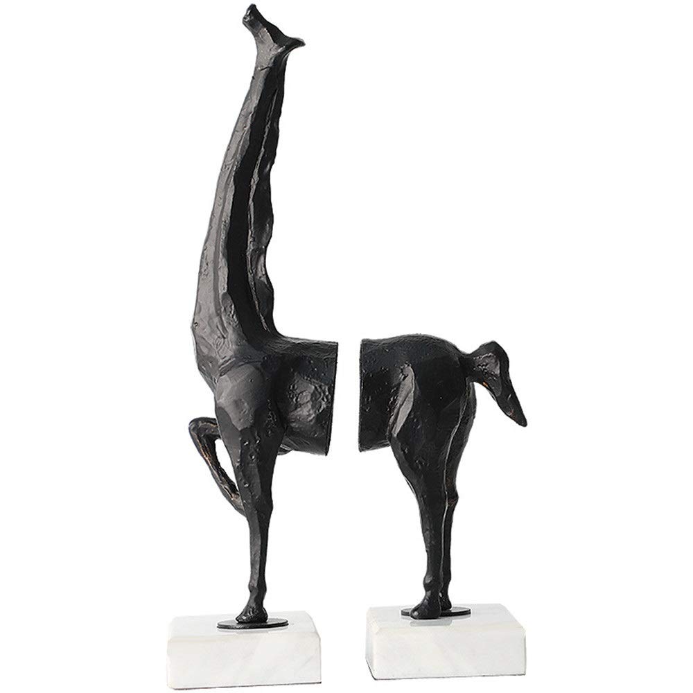 Heavy Duty Non-Slip Bookends - Creative Home & Office Decor for Books, 1 Pair Black Book Holders for Desk, Shelf, School & Library Organization | Perfect for Study, Work & Gift Giving