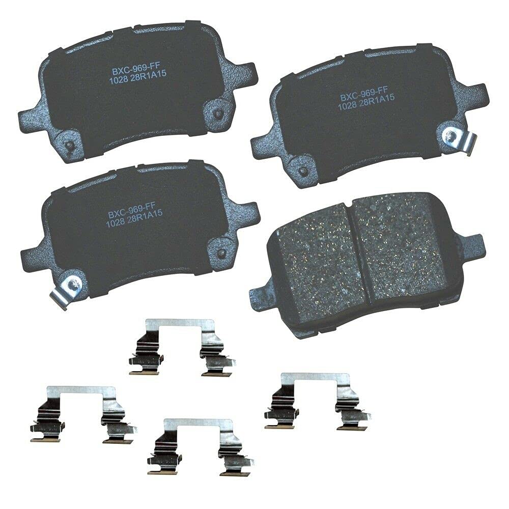 High-Performance Ceramic Brake Pad Set - Front Replacement Disc Brake Pads for Smooth & Quiet Stopping | Perfect for Daily Commuting, Highway Driving & Performance Vehicles