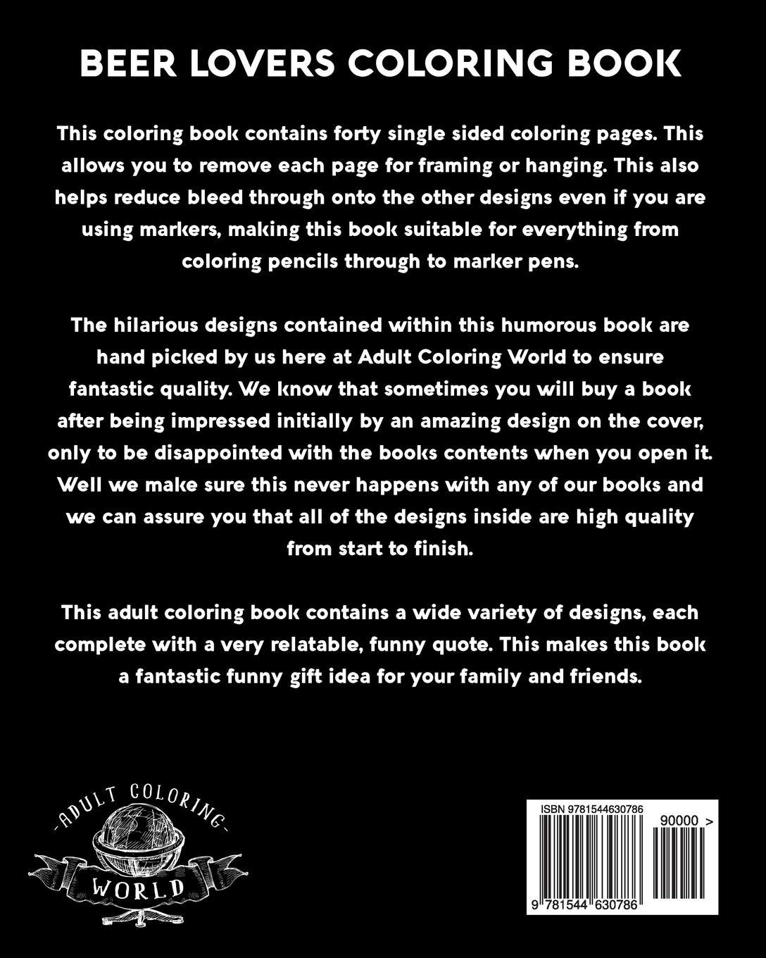 Funny Beer Quotes Coloring Book - 40 Designs for Adults & Gifts | Relaxation & Party Fun
