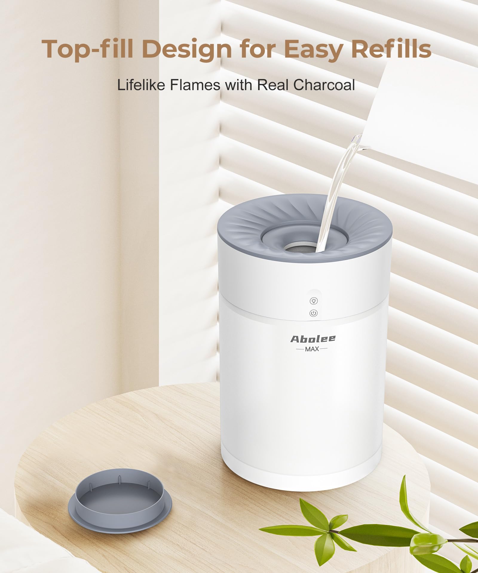 Abolee 4.5L Cool Mist Humidifier with Essential Oil Diffuser - 45 Hour Runtime, Ultra Quiet Ultrasonic Humidifier for Large Rooms, Bedroom, Nursery & Plants | 360° Nozzle | Perfect for Dry Air Relief, Better Sleep & Plant Care