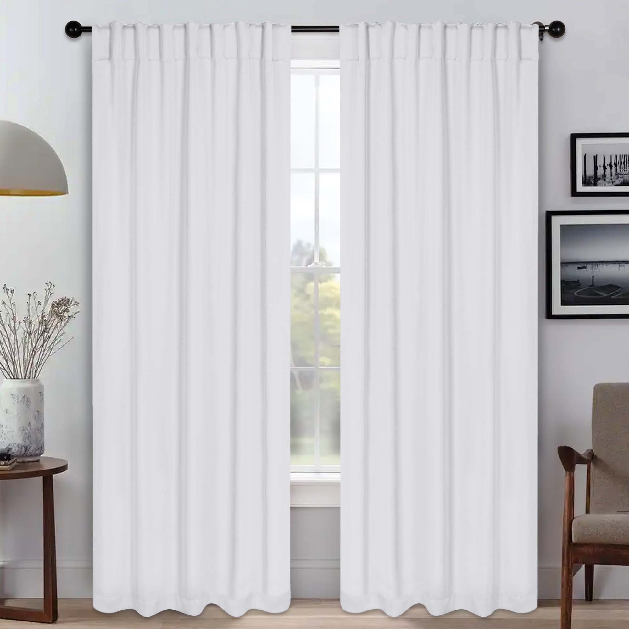 Premium Blackout Curtains for Bedroom - Solid Room Darkening Window Drapes with Back Tabs (Set of 2 Panels) - Perfect for Home Theater, Nursery & Light Sleepers