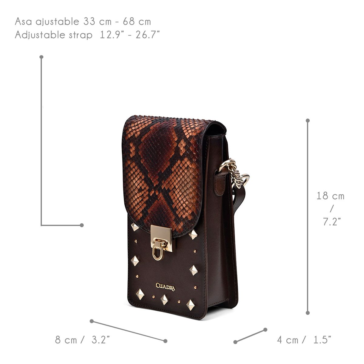 BOD38PI Women's Casual Fashion Python Smartphone Wallet Bag - Stylish Crossbody Purse for Everyday Use, Travel & Shopping