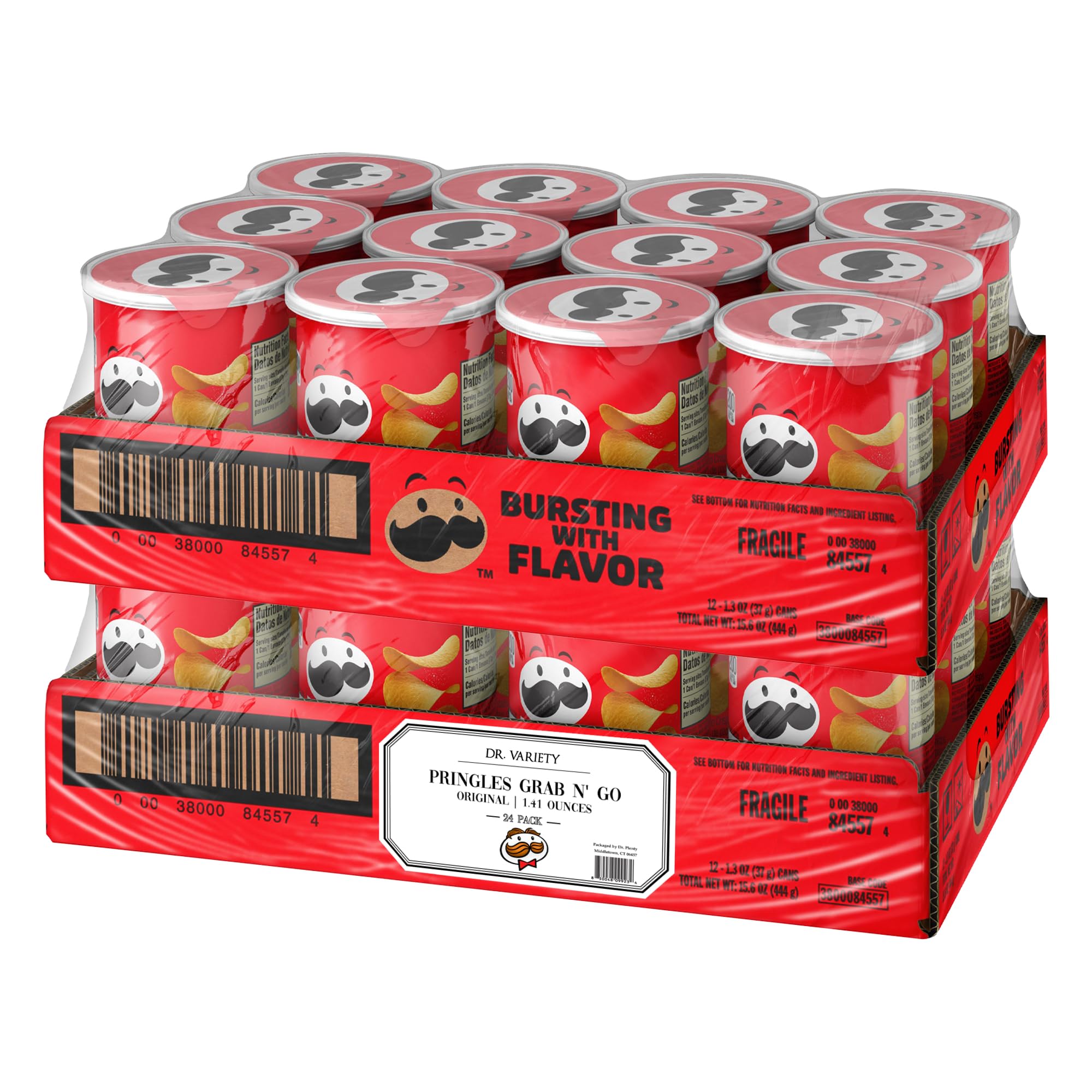 Pringles Original Potato Crisps Chips - 24 Cans Bulk Pack | Lunch Snacks, Office Snacks, Kids Snacks | Perfect for School Lunches, Road Trips & Movie Nights