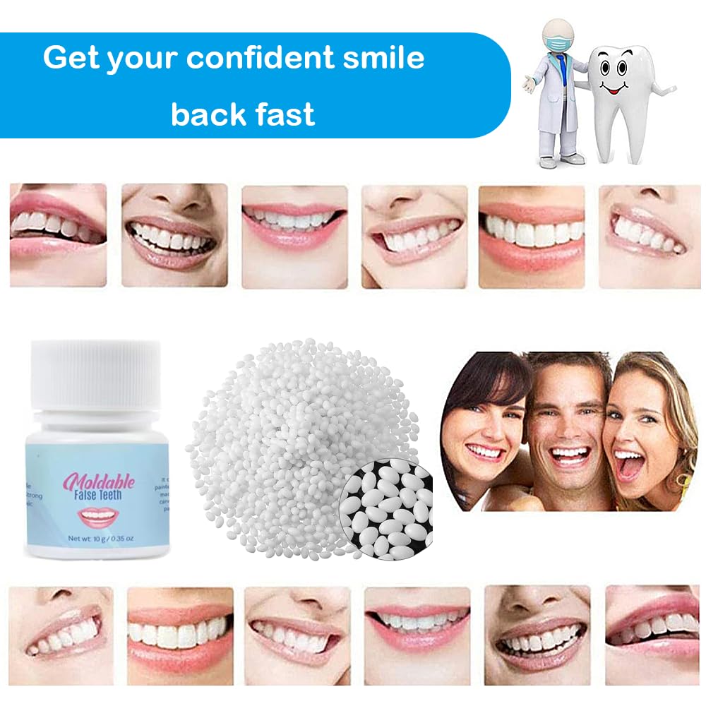 Temporary Teeth Repair Kit - Dental False Tooth Replacement for Emergency Fix & Teaching - Perfect for Travel, Home Use, and Dental Practice