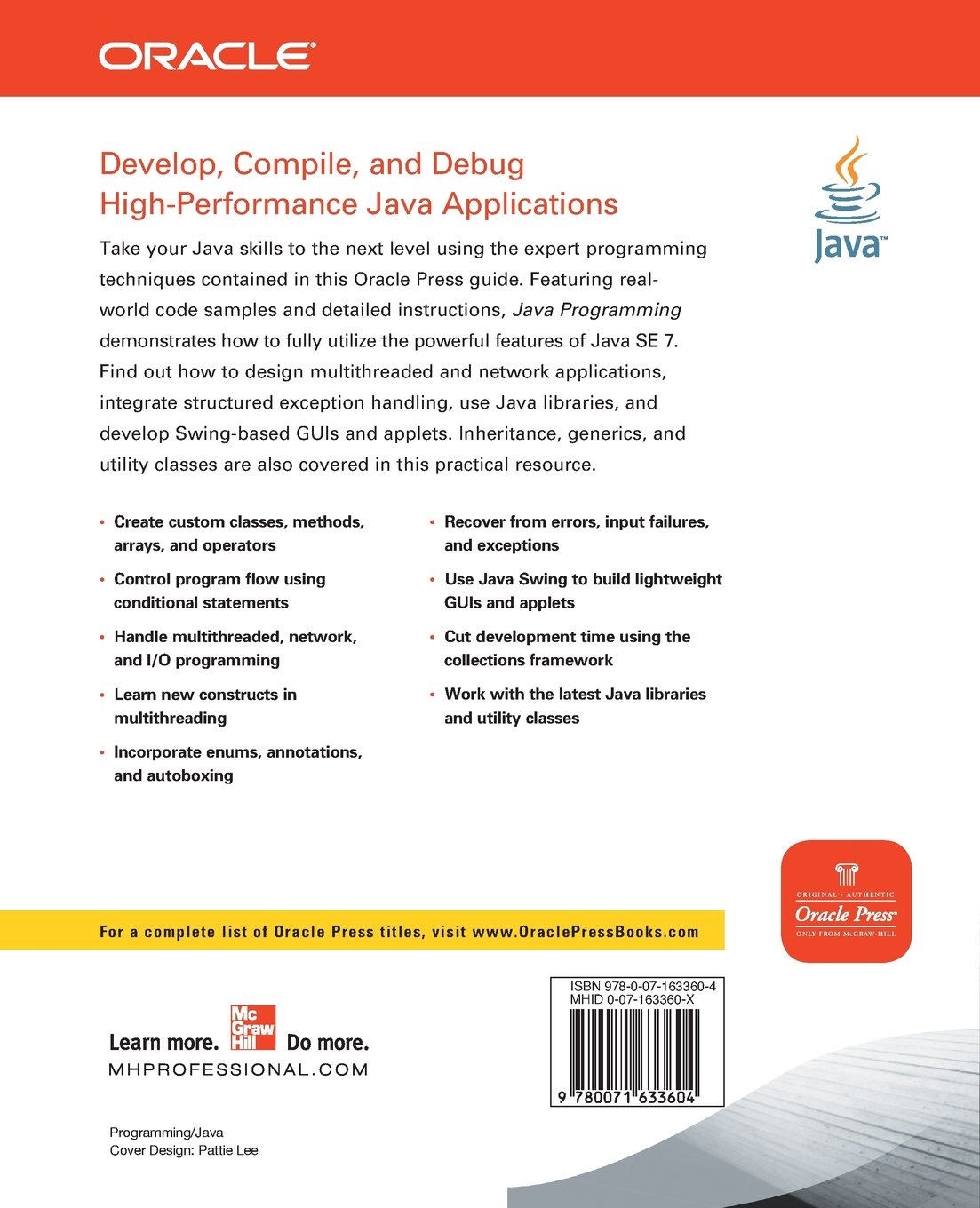 Java Programming Book - Oracle Press Official Guide | Learn Java Coding for Beginners & Professionals | Perfect for Software Development & Computer Science Studies