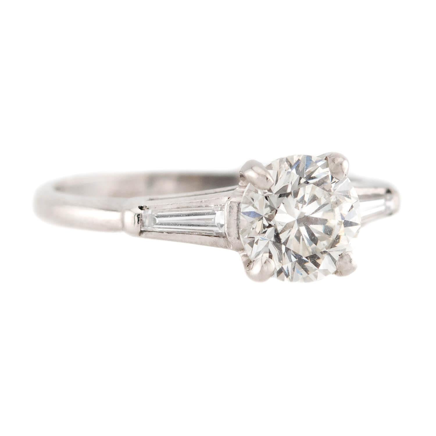 Vintage Platinum Diamond Engagement Ring 1.01ct by MARCUS & CO. - Perfect for Proposals, Anniversaries & Bridal Jewelry