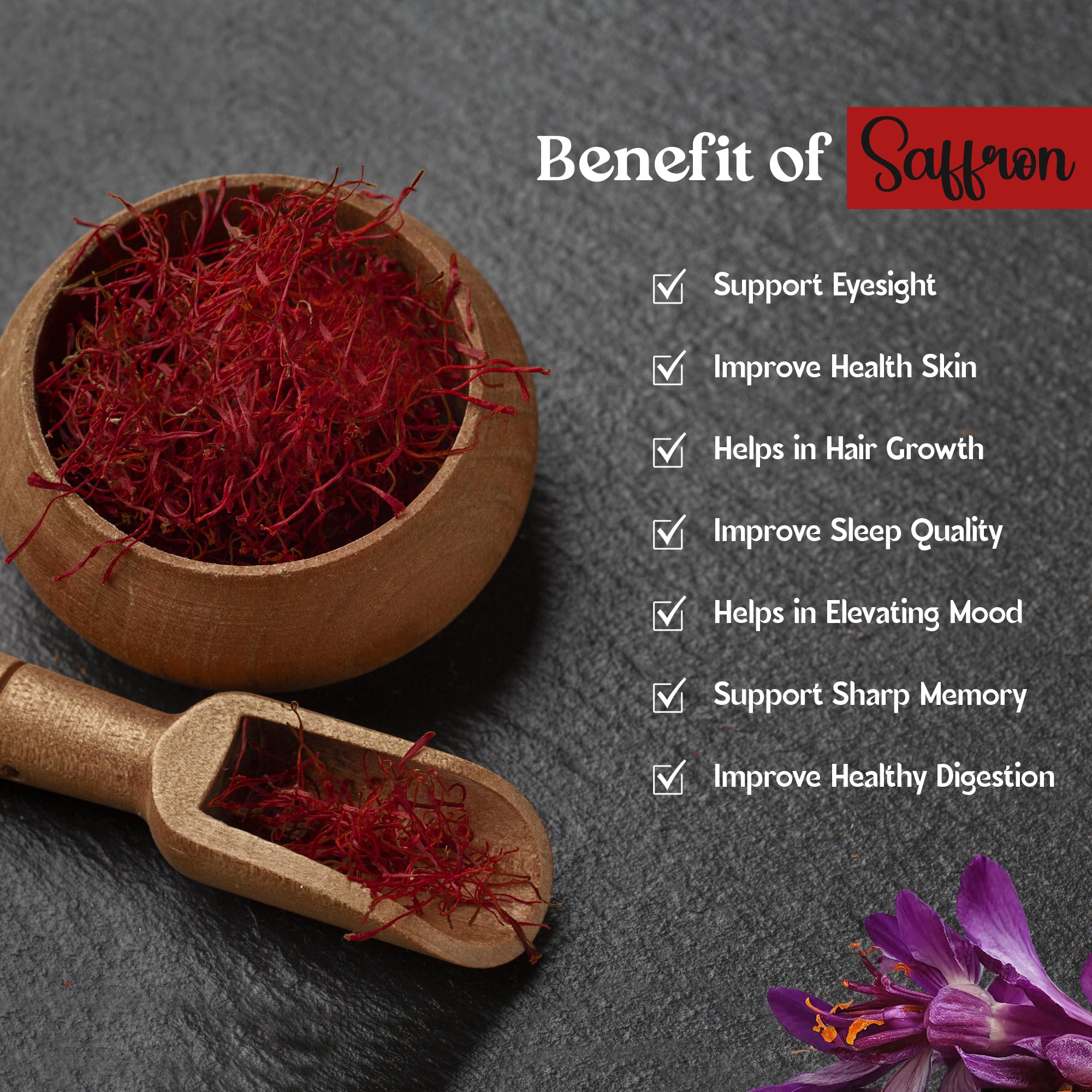 Premium Kashmiri Saffron Threads (Super Negin Grade) - 1g Pure Spice for Cooking, Baking & Beverages | Perfect for Paella, Risotto, Desserts, Golden Milk Tea & More | High-Quality Culinary & Gourmet Saffron for Home Chefs & Food Enthusiasts