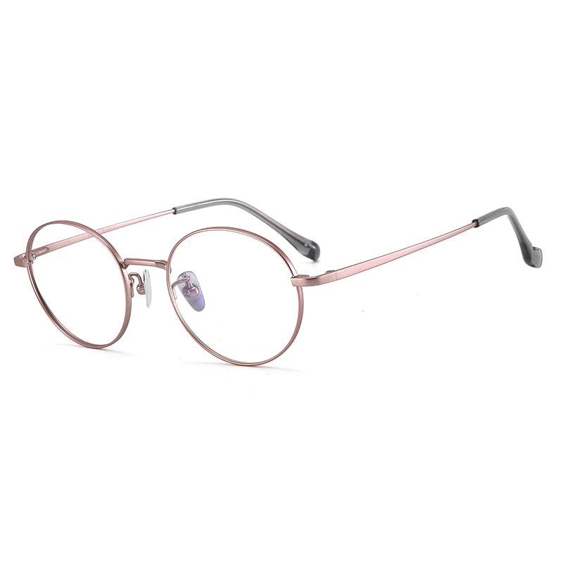 Bclear Unisex Full Rim Round Small Titanium Eyeglasses 86680 - Lightweight & Durable Frame for Reading, Work & Everyday Wear