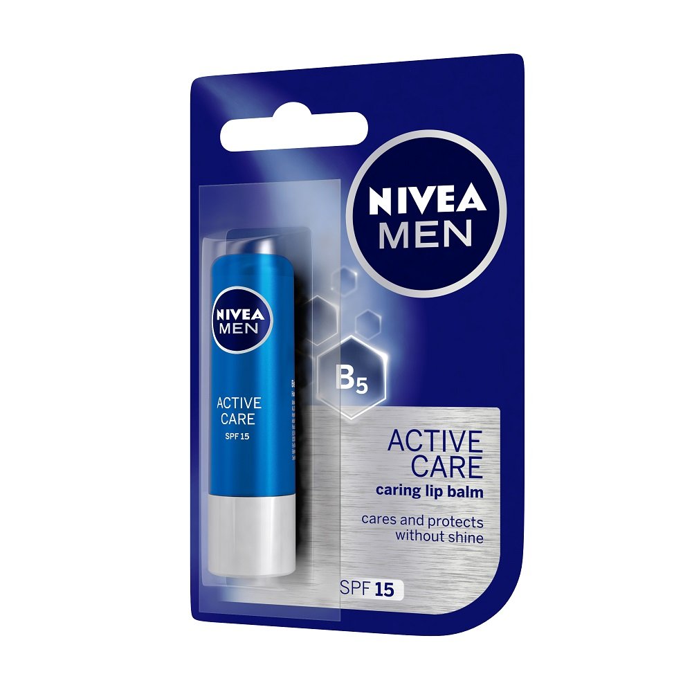 Nivea Men & Women Unscented Deodorant Roll-On for Smooth Skin - 50ml with Whitening Effect | Active Care Lip Balm SPF 15 - 4.8g (Pack of 1) | Daily Personal Care for Freshness & Sun Protection