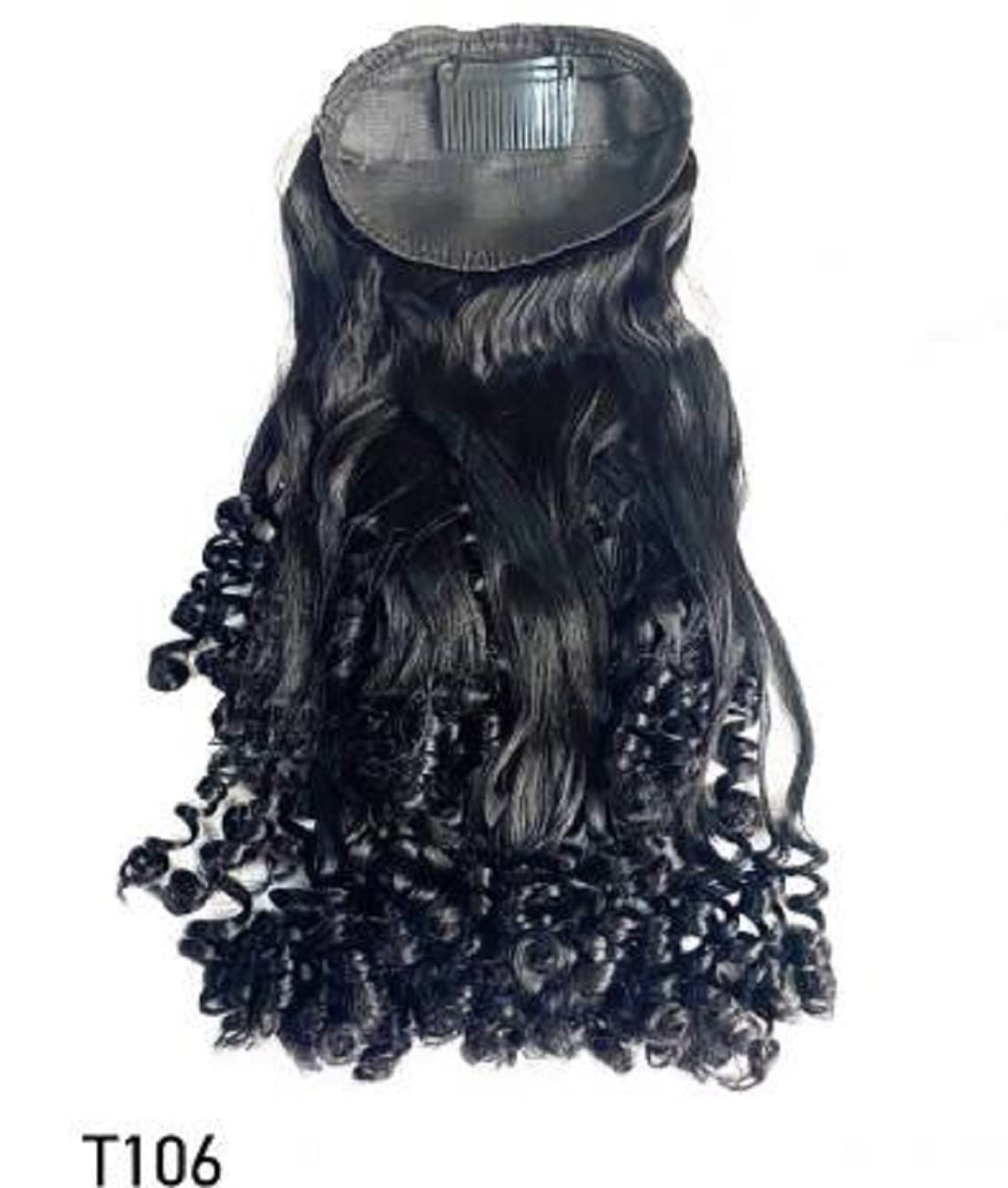 Stylish Sarpa Stone Black Curly Hair Extensions for Women - Perfect for Parties, Weddings & Everyday Glamour