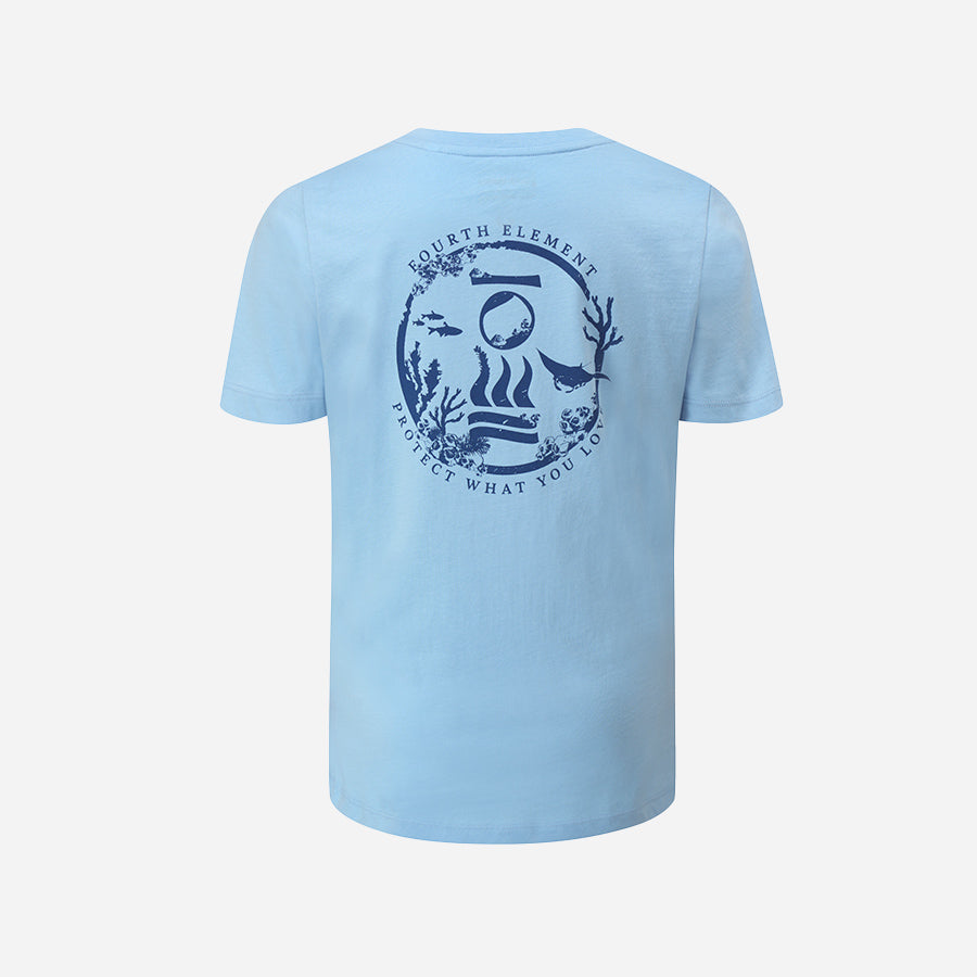 Fourth Element Women's Protect What You Love T-Shirt - Sky Blue, Size L - Eco-Friendly Activewear for Yoga, Running & Outdoor Adventures