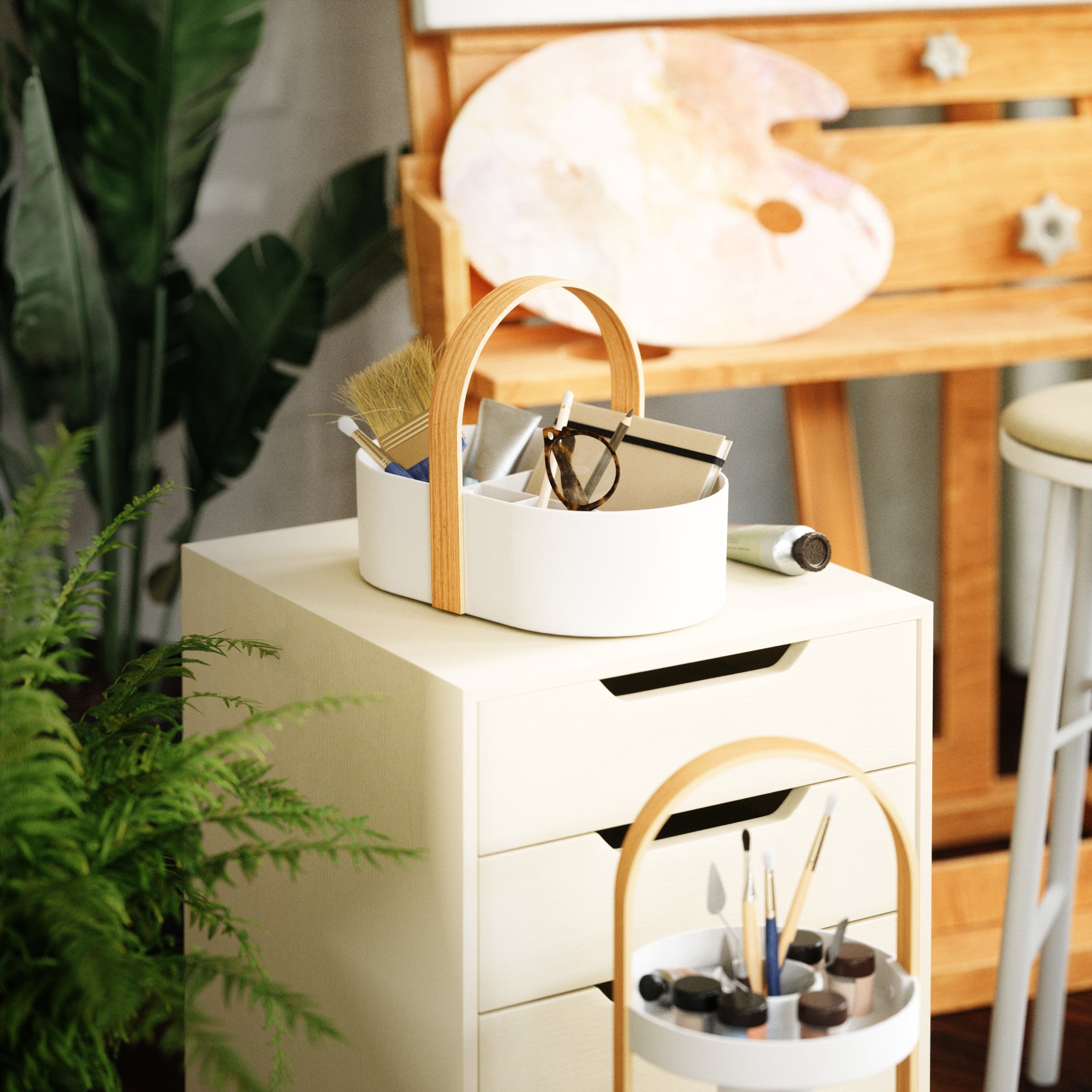 Bellwood Storage Caddy Organizer - 3-Tier Rolling Utility Cart with Wheels for Bathroom, Kitchen, Office, or Dorm Room Organization - Perfect for Towels, Toiletries, Cleaning Supplies & More