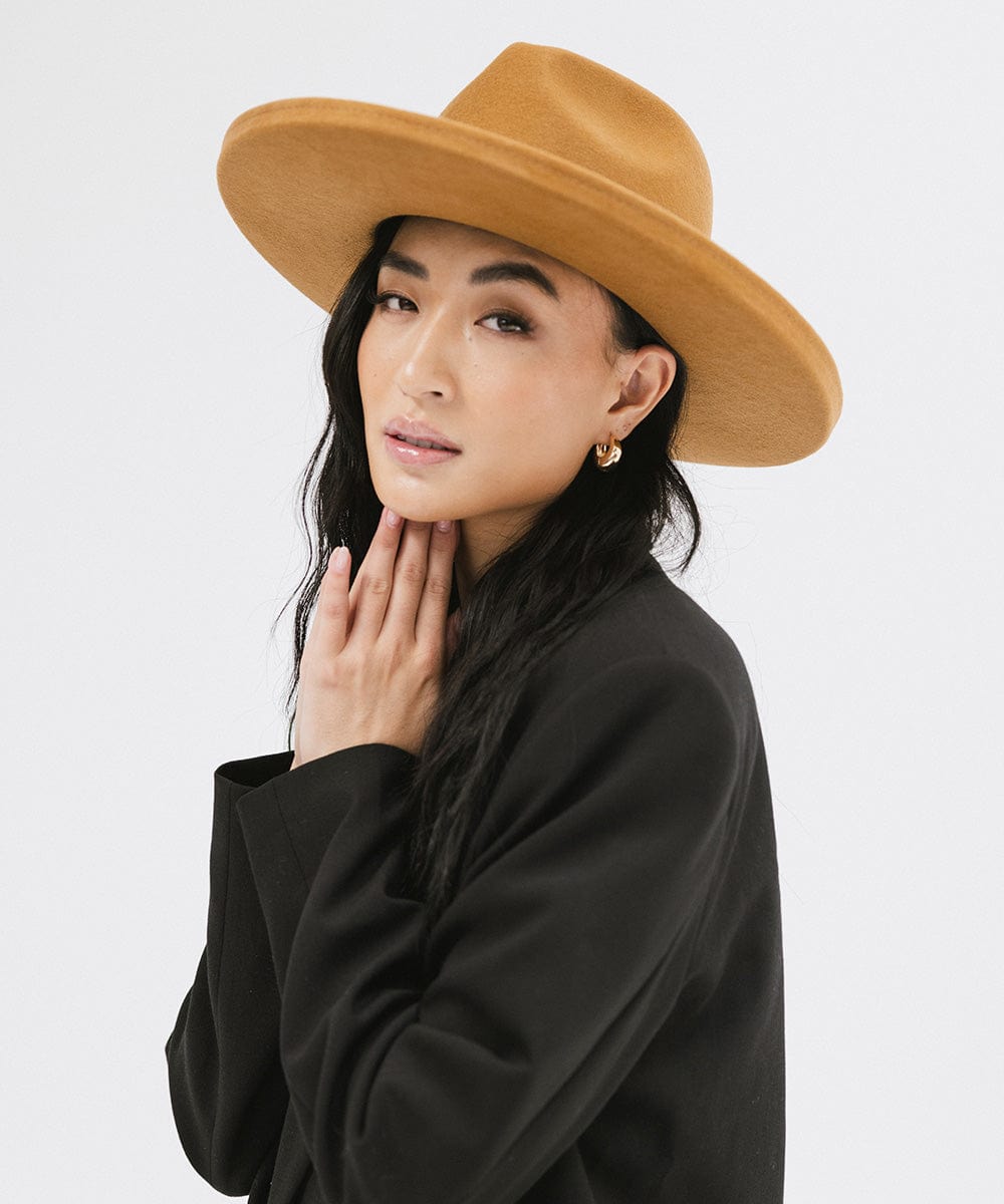 Maude Pencil Brim Hat in Cinnamon - Vintage Style Women's Sun Hat with UPF Protection - Perfect for Beach, Garden & Summer Outdoor Activities