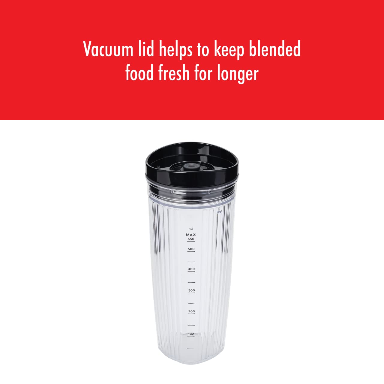 ZWILLING Enfinigy Personal Blender Jar with Drinking Lid & Vacuum Seal - Black | Portable Smoothie Maker for Home, Office & Gym | BPA-Free Blender Cup for Shakes, Juices & Protein Drinks