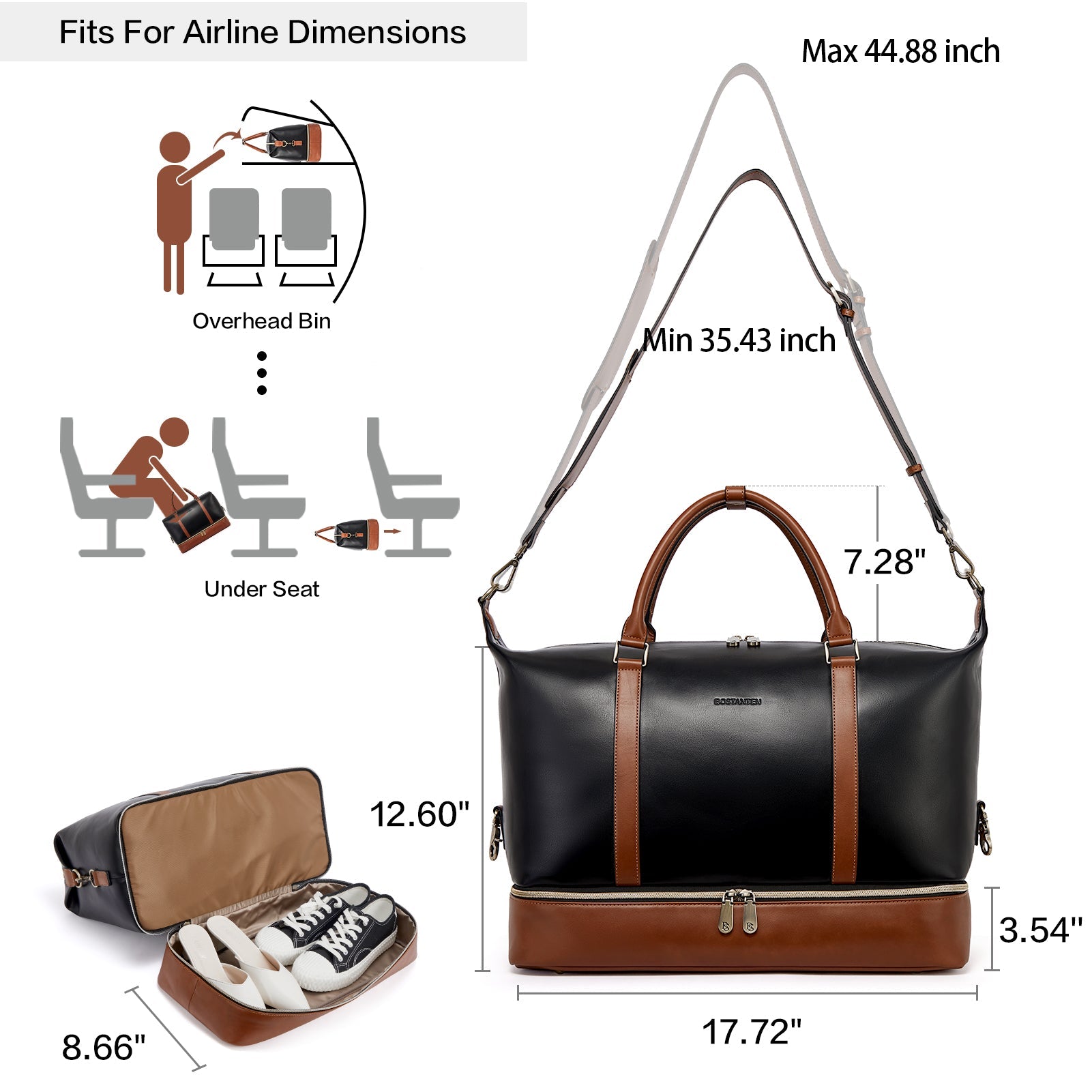 Premium Judea Leather Weekender Bag - Durable & Stylish Carry-On for Travel, Gym, or Weekend Getaways | Perfect for Business Trips & Vacation