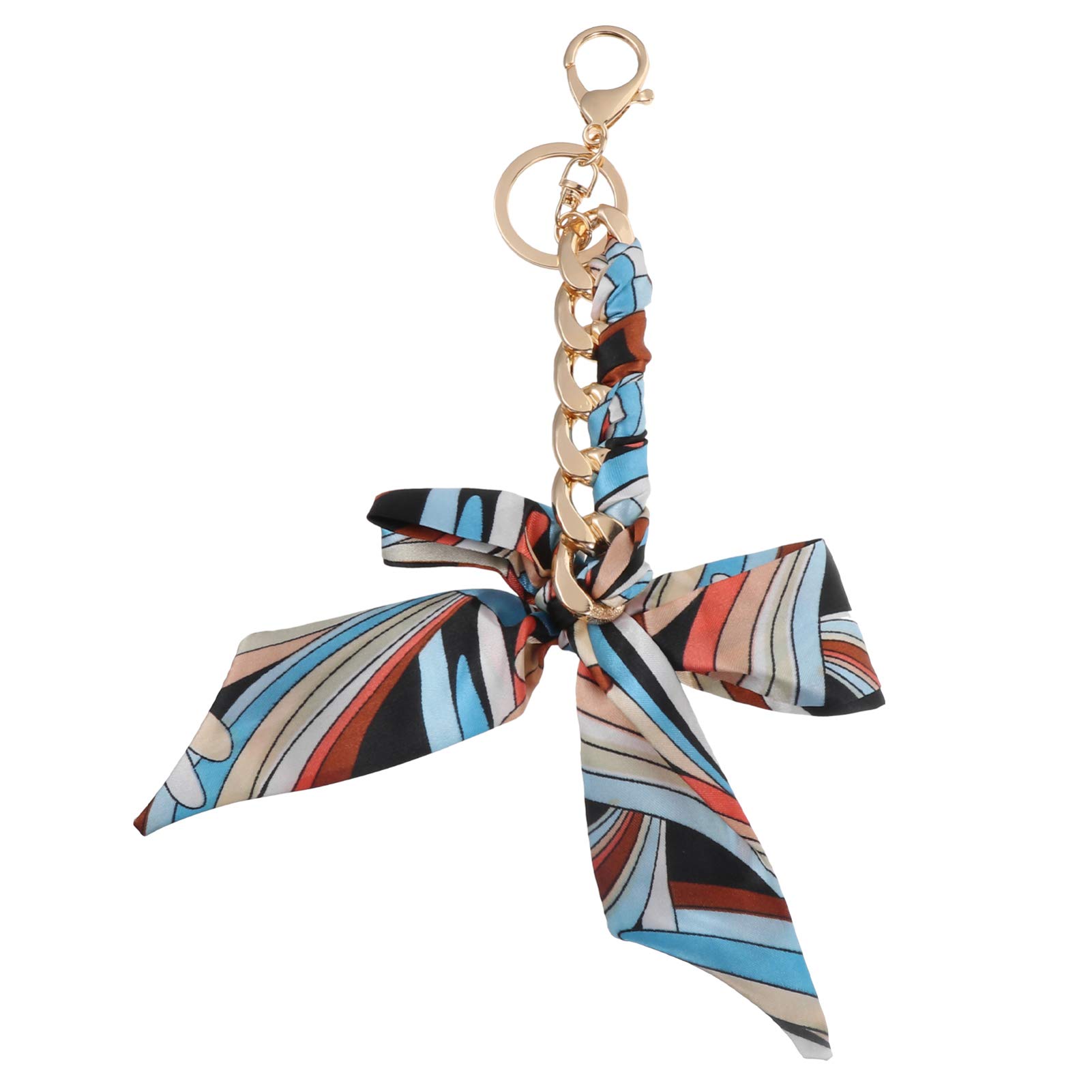 Elegant Bowknot Silk Ribbon Keychain Pendant - Fashionable Handbag Handle Decor for Purse, Tote & Shoulder Bags | Perfect Gift for Women, Party Accessories & Daily Use