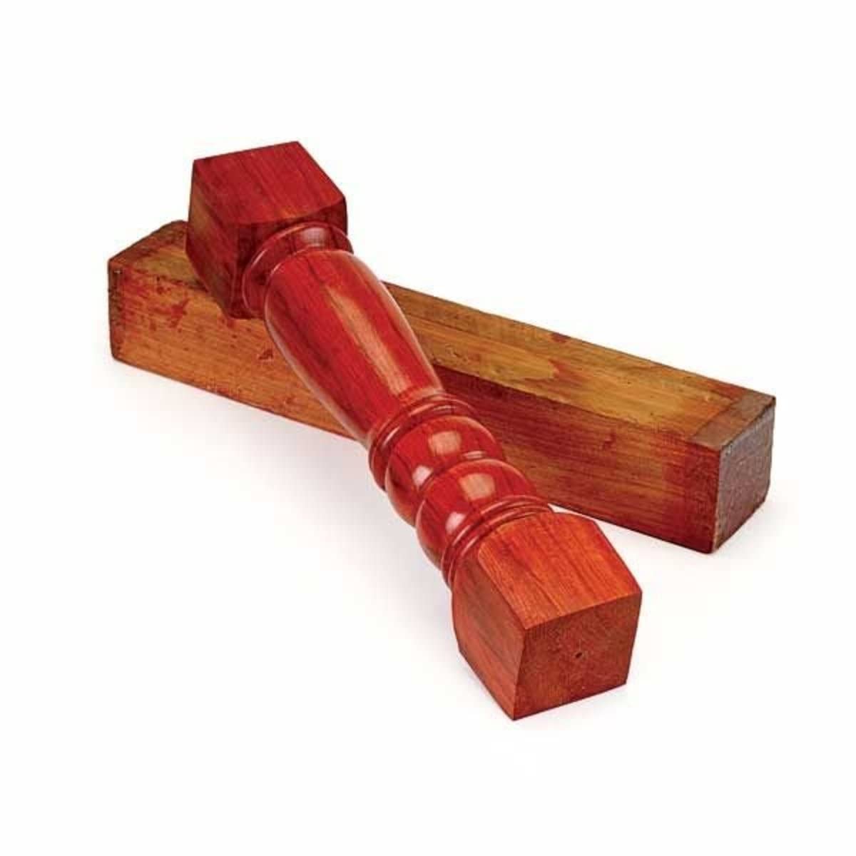 Premium 2-Piece Redheart Wood Turning Blanks for Knife Handles, Cue Pens & Crafts – 2