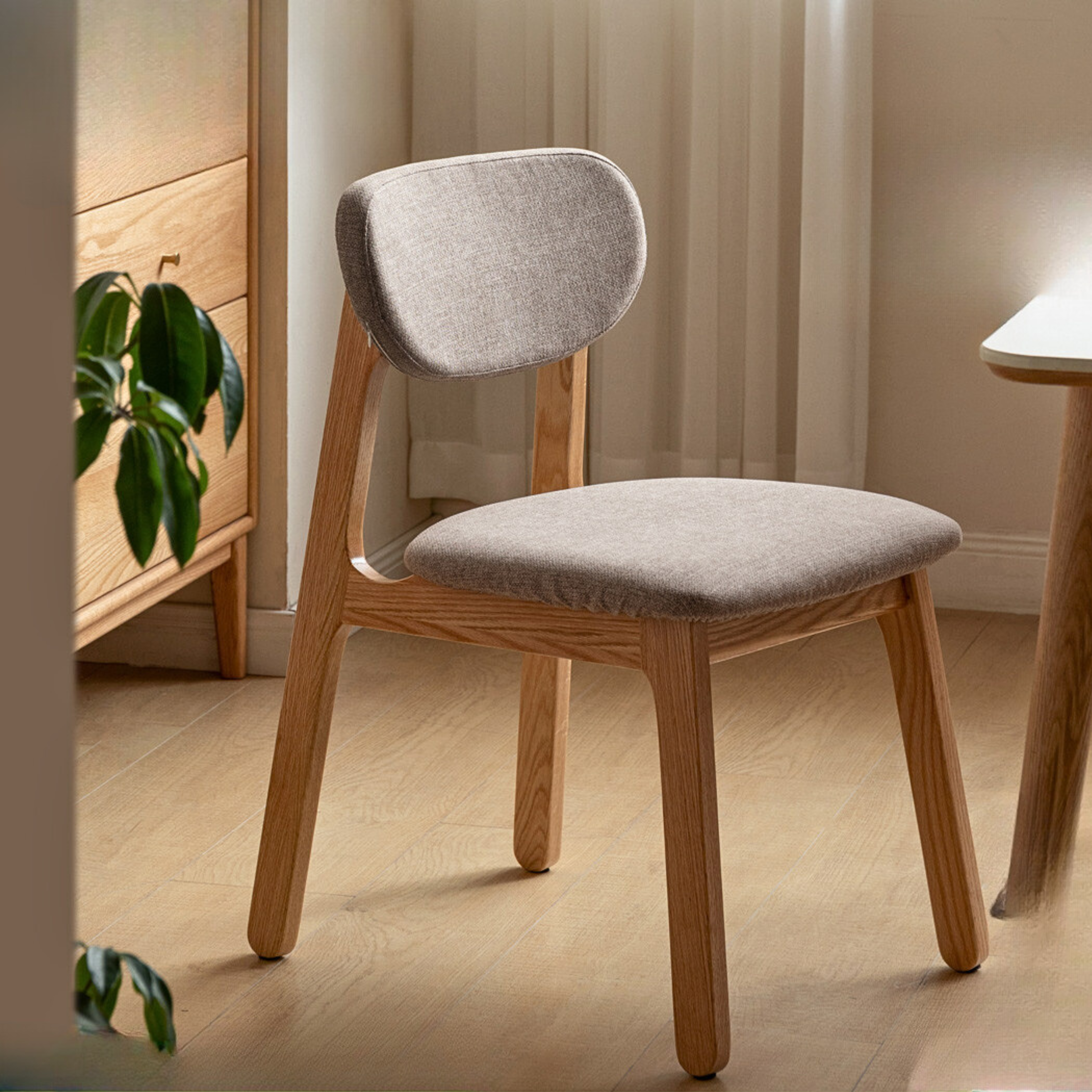 4-Piece Solid Wood Dining Chair Set - Oak, Ash & Black Walnut - Perfect for Kitchen, Dining Room & Farmhouse Decor
