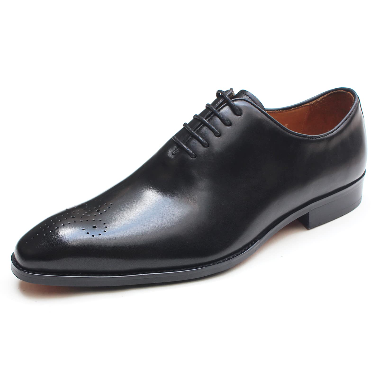 Premium Men's Dress Shoes - Whole Cut Oxford Classic Formal Leather Shoes for Business, Wedding & Office Wear | Comfortable & Stylish Men's Formal Footwear