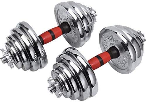 110LB Adjustable Dumbbell Barbell Set - Cast Iron Weight Plates with Connecting Rod for Home Gym | Strength Training Equipment for Men & Women | Perfect for Full-Body Workouts, Muscle Building and Home Fitness