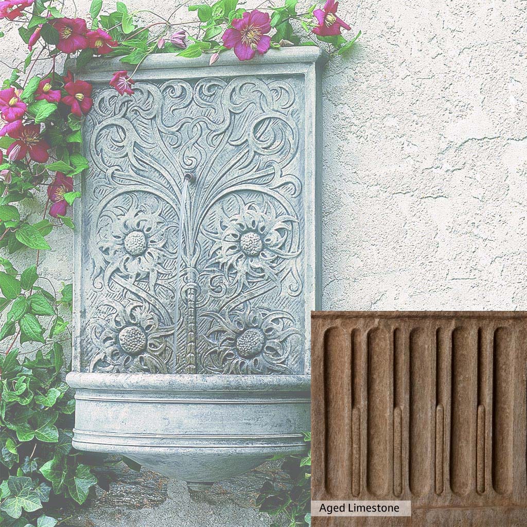 Campania International Sussex Wall Fountain - Outdoor Garden Water Feature for Patio, Yard, and Landscape Decor
