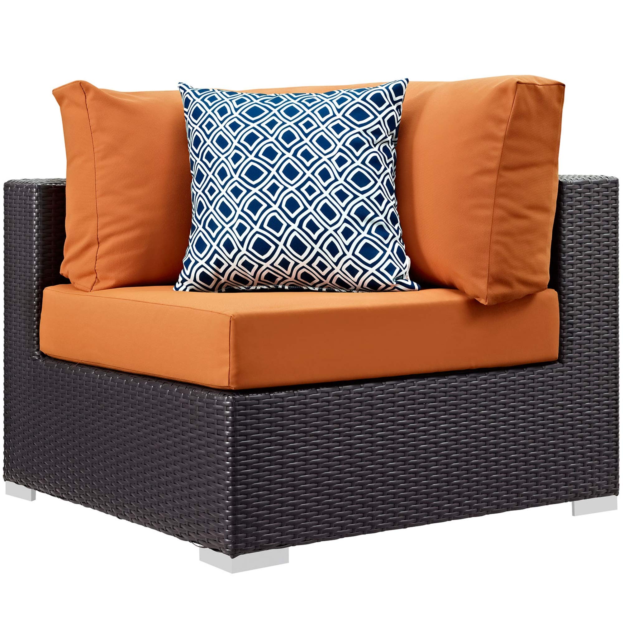 Ergode Convene 5-Piece Outdoor Sectional Sofa Set - Durable Rattan Wicker Furniture with Weather-Resistant Cushions - Perfect for Patio, Backyard, Poolside & Garden Relaxation