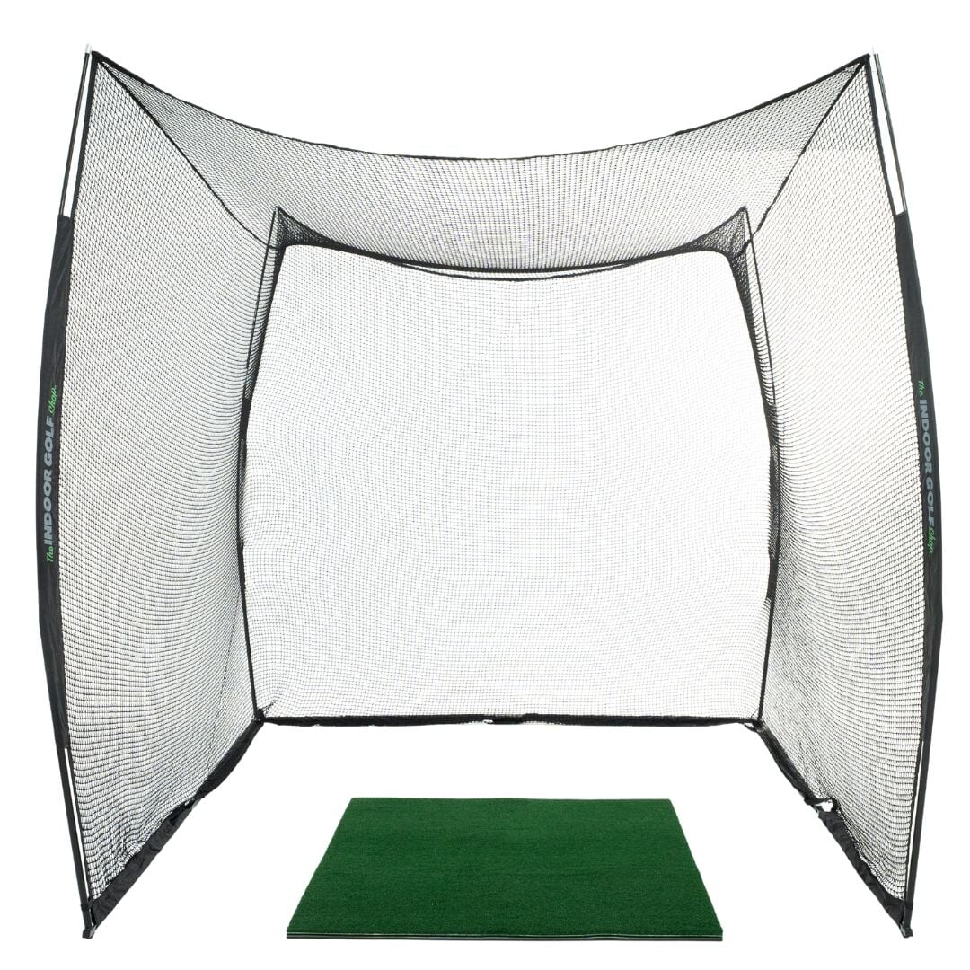 10x10x10 Feet Square Golf Practice Net - Heavy Duty Hitting Cage for Driving Range, Backyard Training, and Outdoor Sports (Perfect for Golfers, Baseball, Softball)