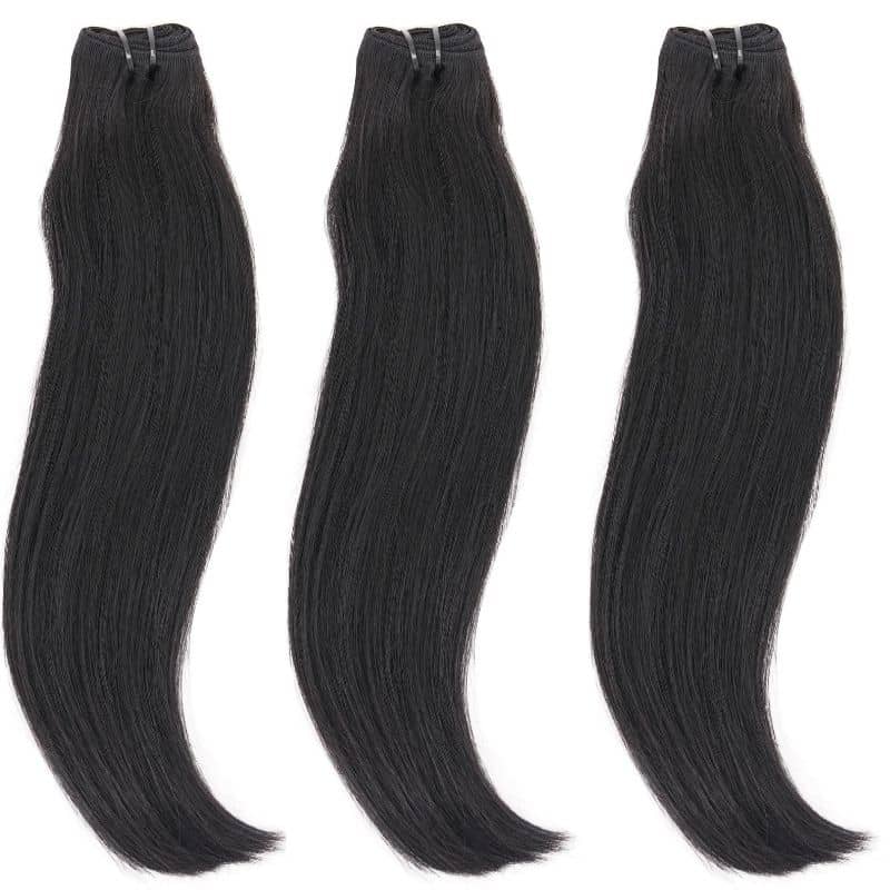 100% Vietnamese Raw Straight Human Hair Extensions - Natural & Unprocessed Hair Bundles for Weaving, Styling & Salon Use