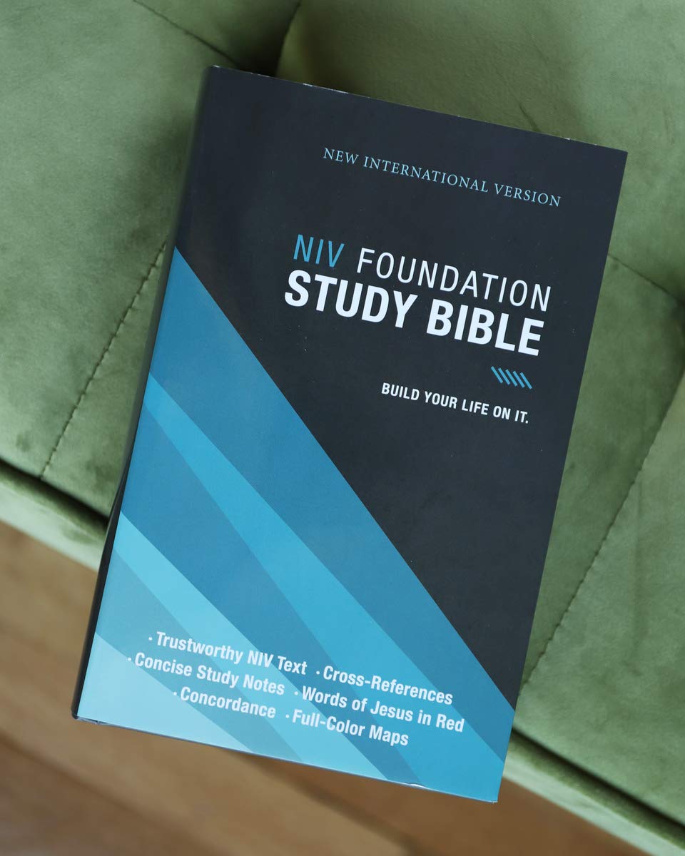 NIV Foundation Study Bible - Hardcover, Red Letter Edition - Perfect for Bible Study, Church Services & Personal Devotion