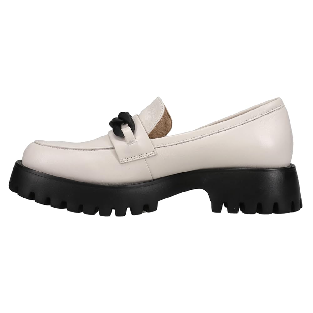 VANELi Women's Zefiro Lug Sole Loafers - Comfortable Casual Slip-On Shoes for Women | White | Perfect for Office, Travel & Everyday Wear