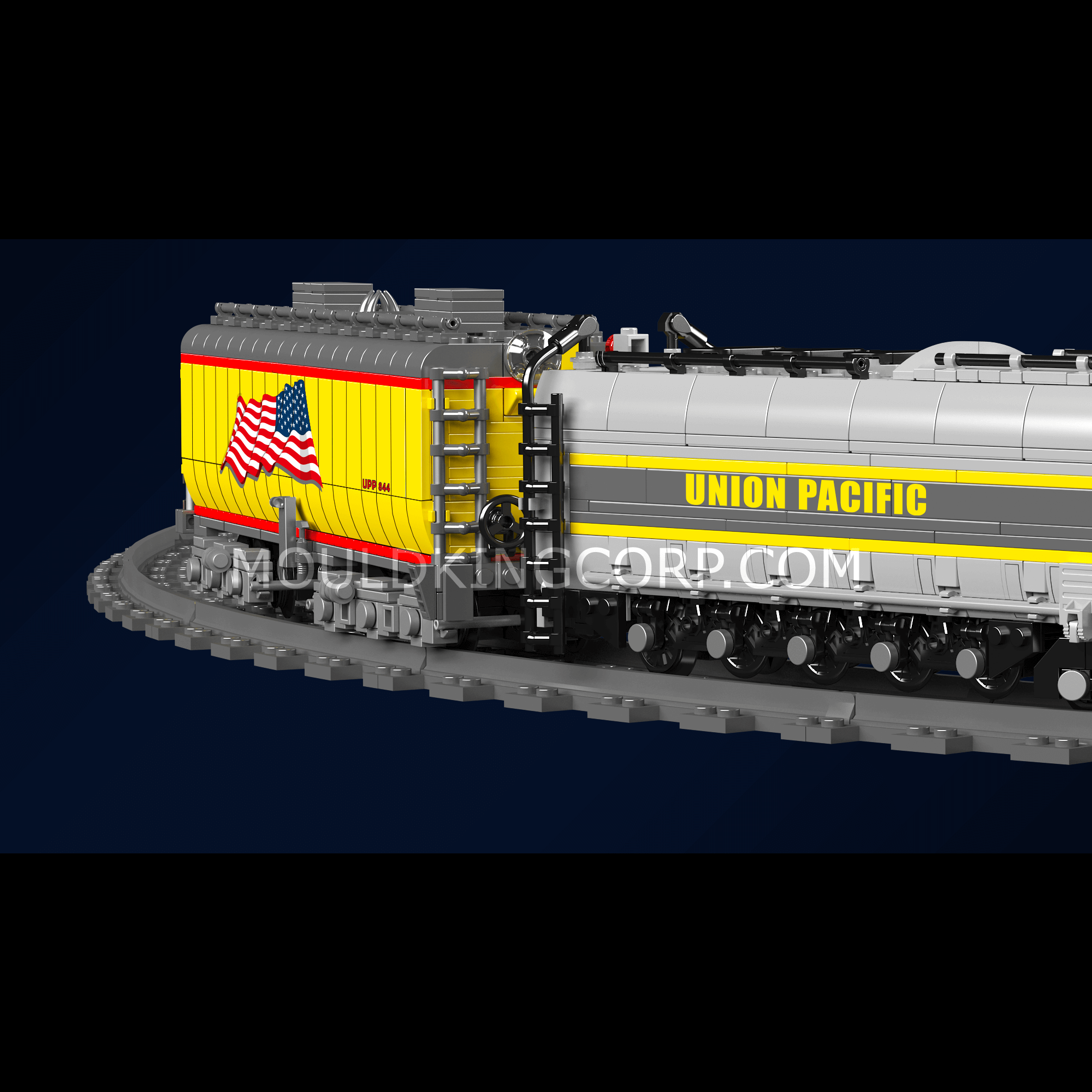 Mould King 12031 Union Pacific 844 Steam Locomotive Building Set - 3,357 Piece Model Train Kit for Adults & Collectors | Perfect for Display, Gifts & Railroad Enthusiasts