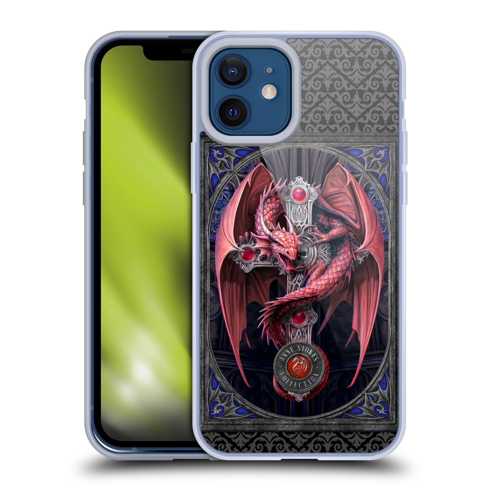 Anne Stokes Gothic Guardian Tribal Soft Gel Case for iPhone 12/12 Pro - Officially Licensed Phone Cover with Unique Design | Perfect for Gothic Lovers, Fantasy Enthusiasts & iPhone Protection