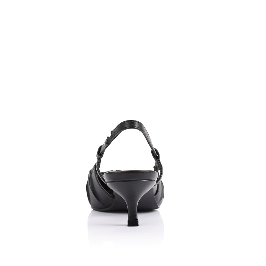 Lucius Slingback Kitten Heels for Women - Comfortable Low Block Heel Sandals with Ankle Strap | Perfect for Office, Wedding & Summer Outfits