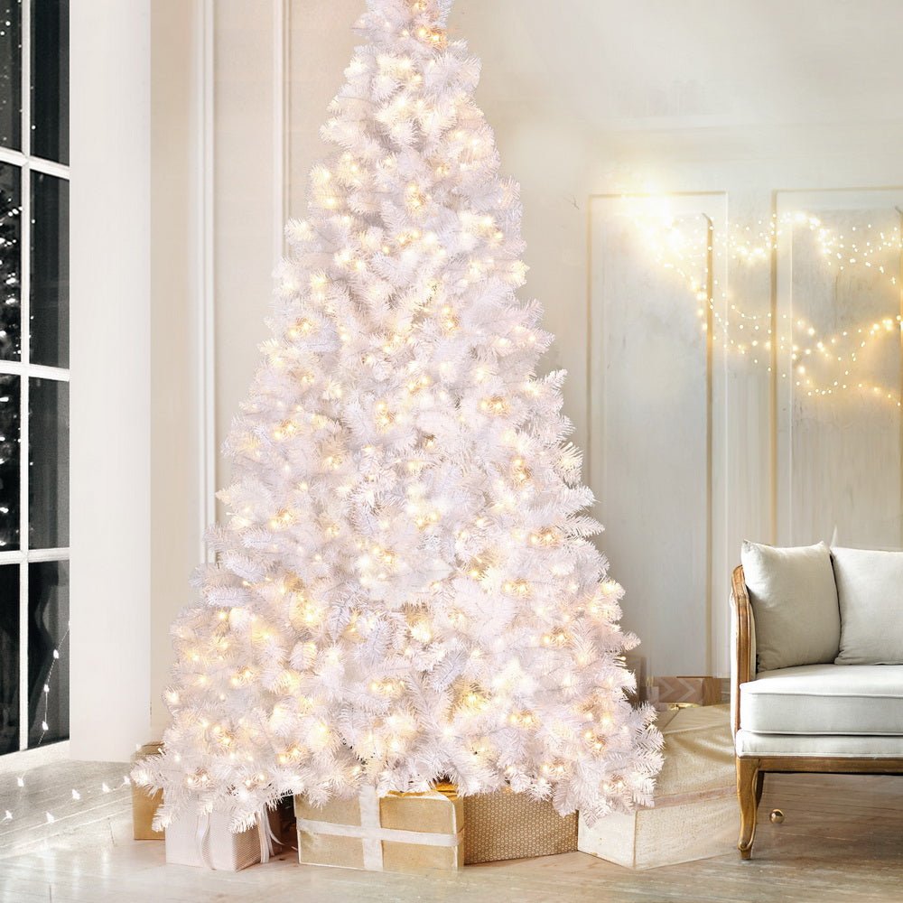 Premium 7ft Christmas Tree with 500 Warm White LED Lights - 1260 Realistic Tips for Home, Office & Holiday Decorations | Perfect for Living Room, Party & Festive Celebrations