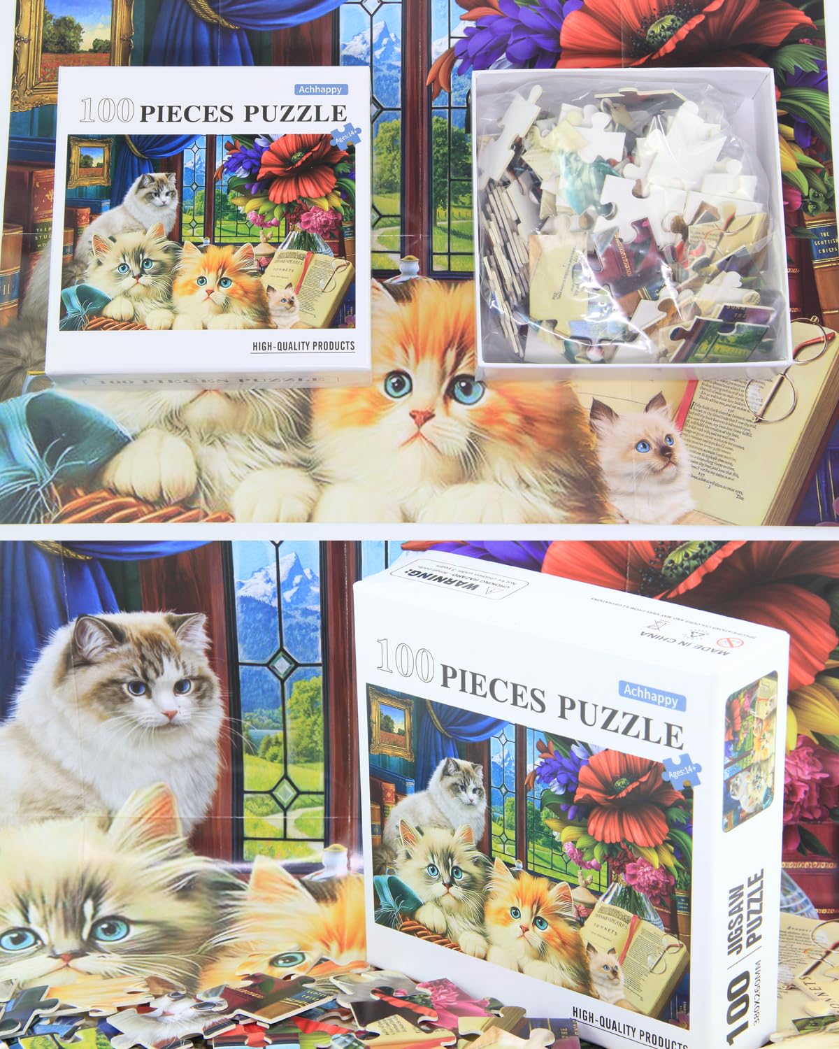 100 Piece Jigsaw Puzzle for Adults & Kids - 100 PCS Educational Puzzle Game (D0001) | Perfect for Family Bonding, Classroom Activities & Cognitive Development