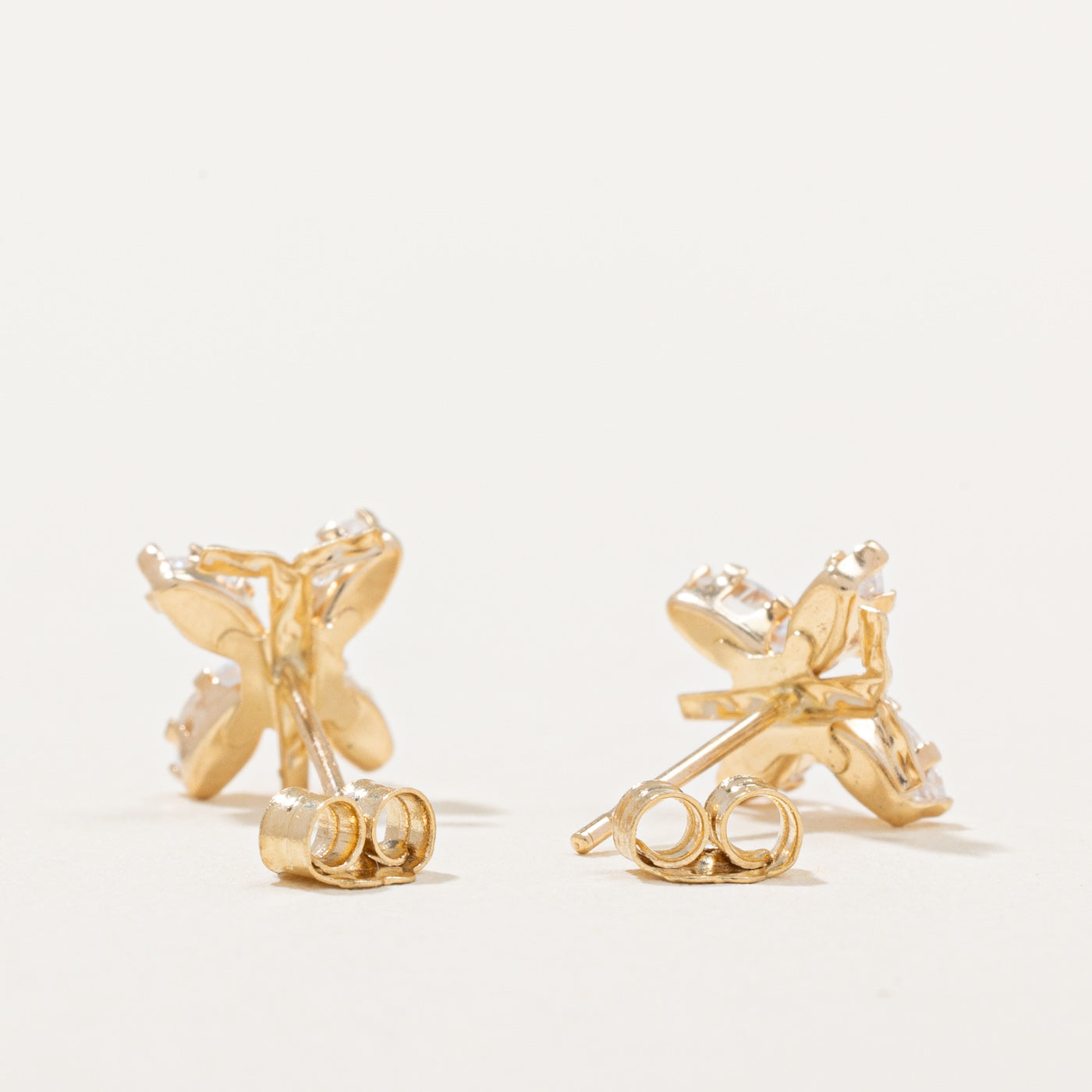 0.61ctw Diamond Butterfly Stud Earrings for Women - 14K White Gold Elegant Jewelry Gift for Birthday, Anniversary & Valentine's Day | Perfect for Parties, Weddings & Special Occasions