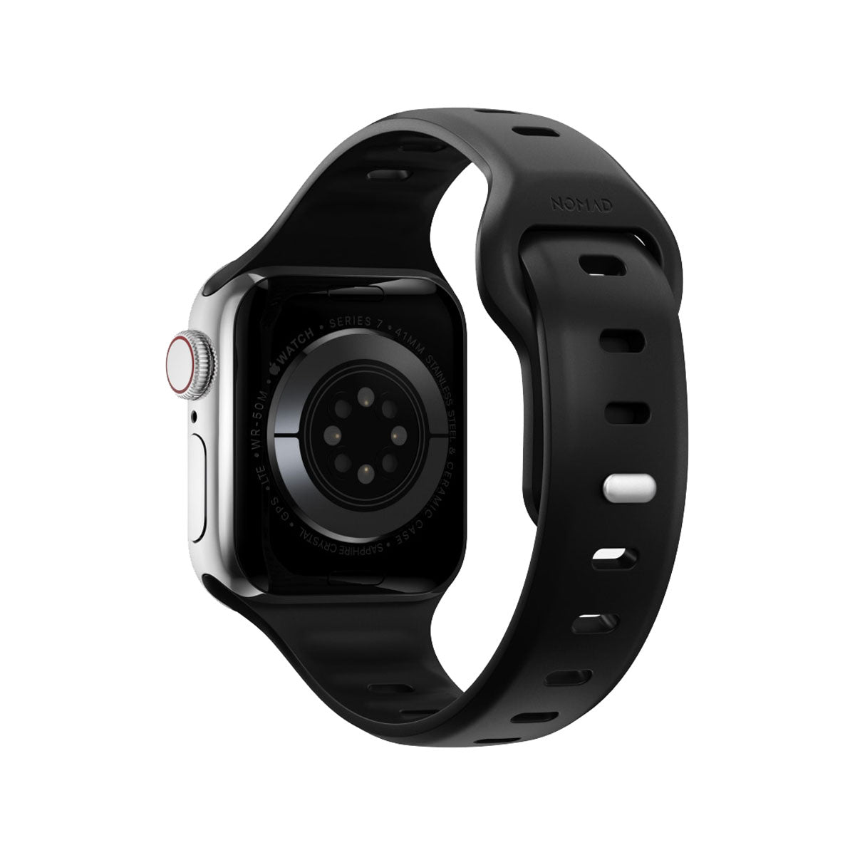 Nomad Sport Slim Band for Apple Watch 40mm/41mm - Premium Durable Black Strap for Workouts & Everyday Wear