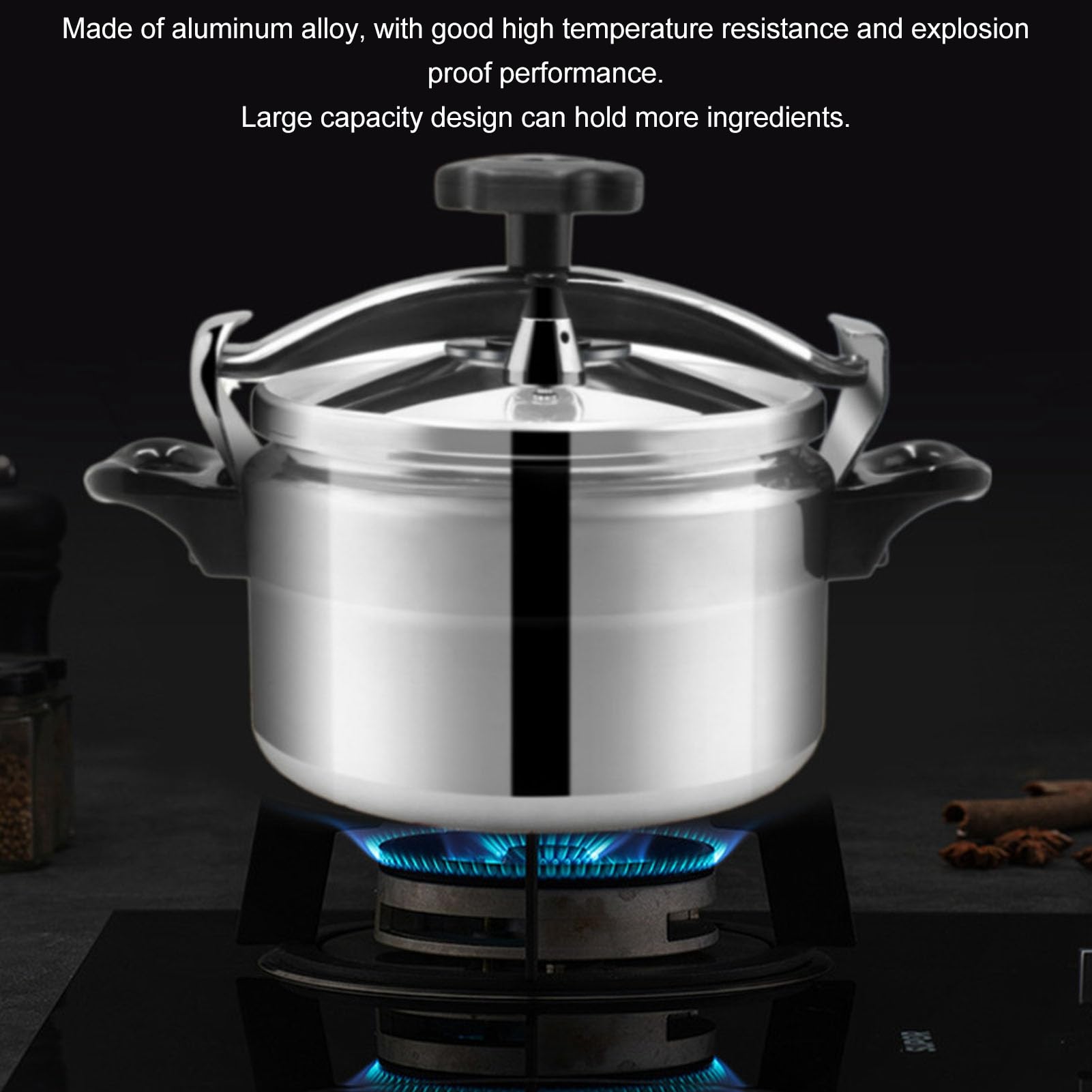 Premium Stainless Steel Pressure Cooker - 8QT Explosion-Proof Aluminum Pressure Canner with Multi-Layer Composite Bottom for Gas/Electric/Induction Stoves - Easy-Open Lid for Safe Cooking - Perfect for Canning, Meal Prep & Large Family Dinners