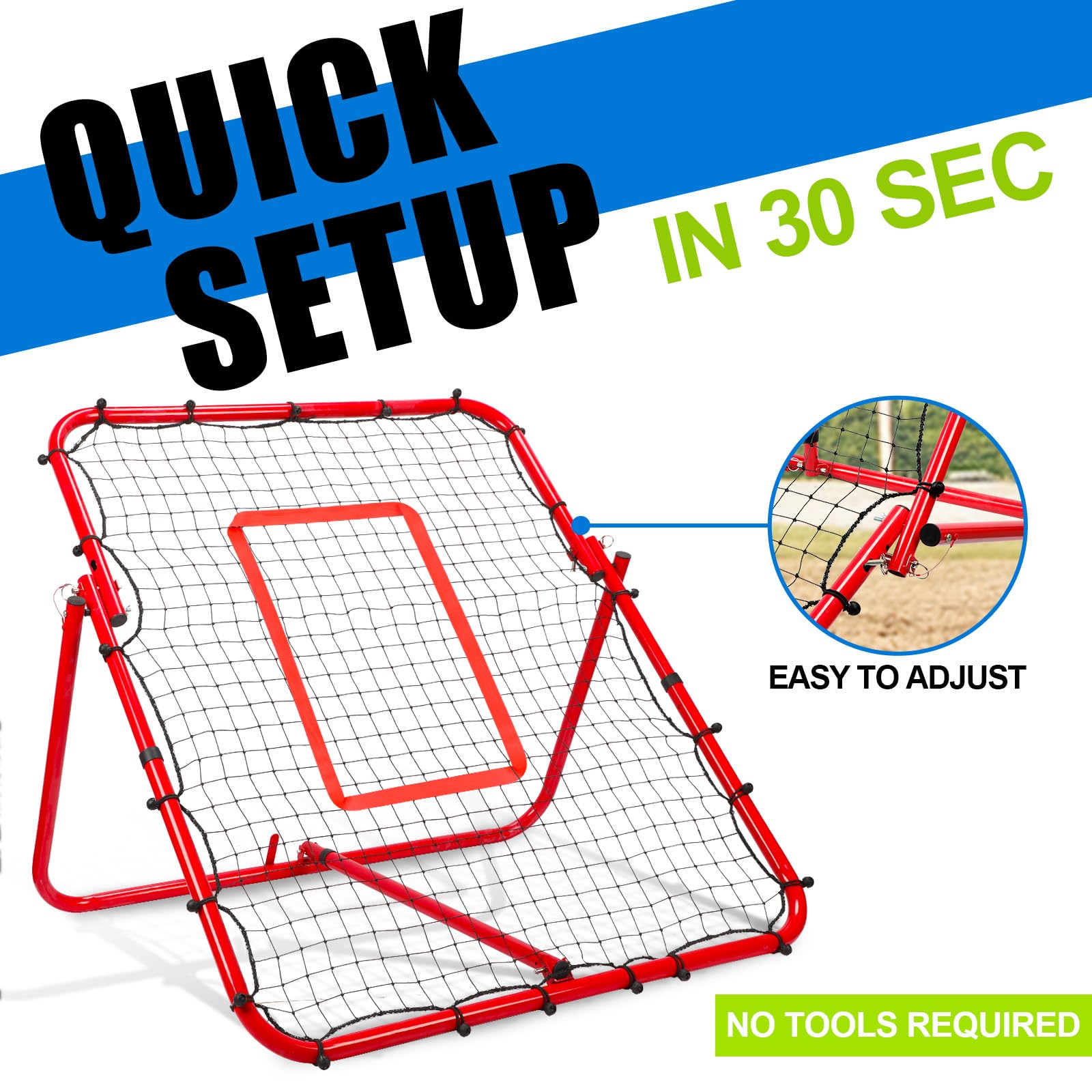 Official Volleyball Rebounder Net - No Installation Needed, Adjustable 7 Angles & 4 Zones for Backyard Training - Perfect for Baseball, Soccer, Volleyball Practice - Improve Skills with Easy Setup All-Angle Training - Ideal for Home, School & Team Drills