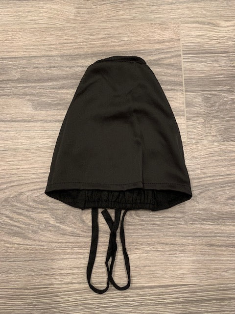 Volumizing Tie Back Cap for Women - Adjustable Black Hair Band for Ponytails & Updos - Perfect for Workouts, Running, and Everyday Styling