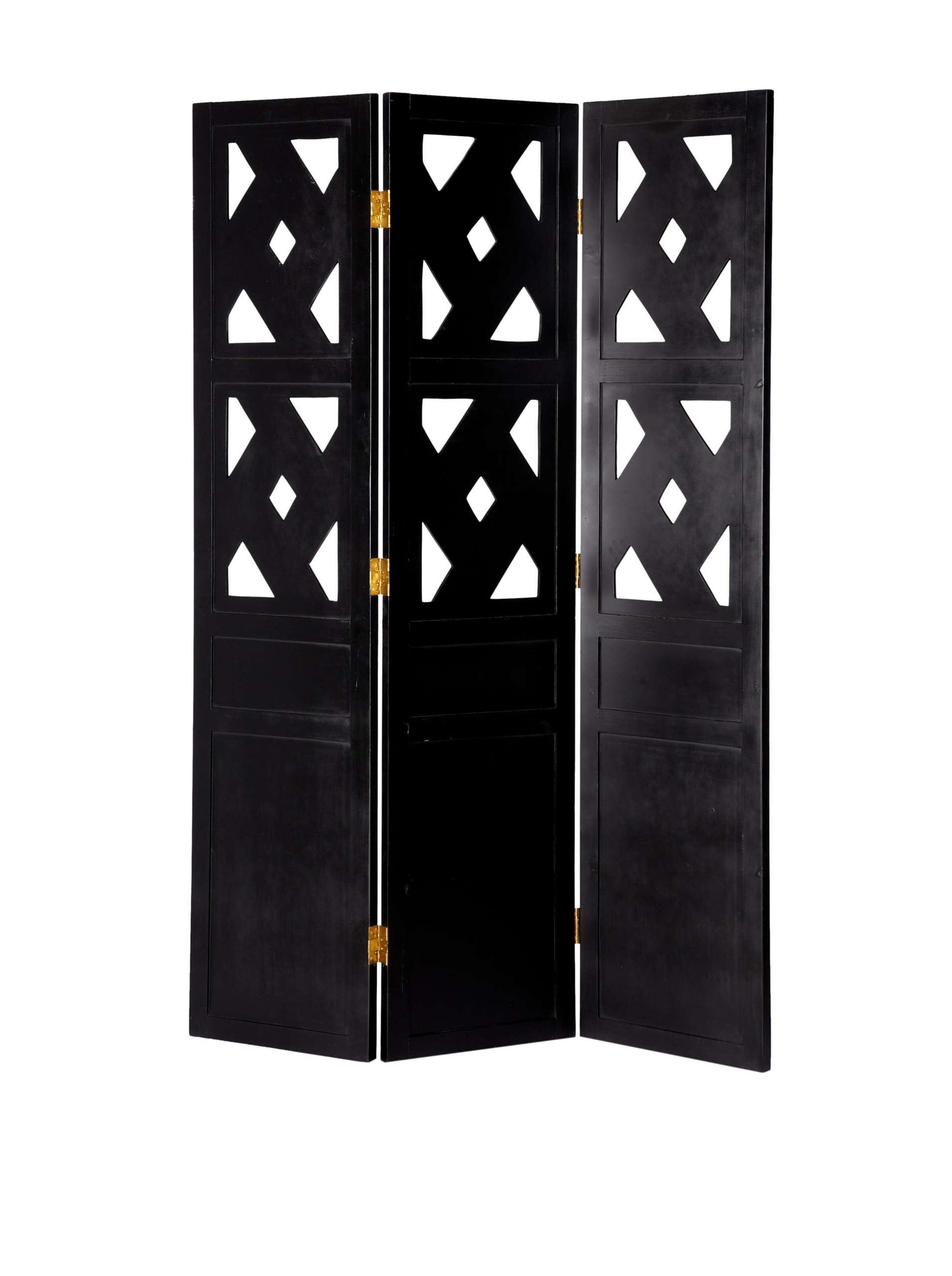 Antique Black Charleston Furniture Screen - Elegant Room Divider for Home, Office, and Event Decor