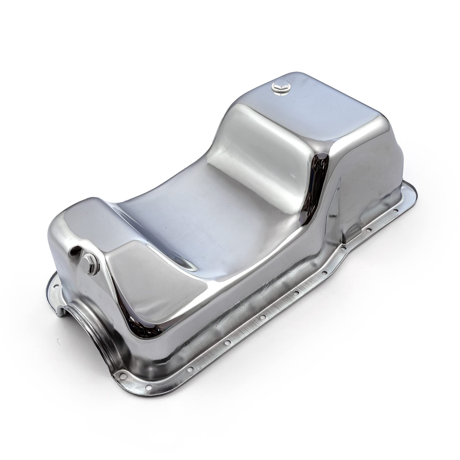 Speedmaster PCE300.1067 Chrome Oil Pan - Fits Ford SB 289 302 Windsor & Fox Body, Dual Sump Design | High-Performance Engine Upgrade for Racing & Restoration Projects