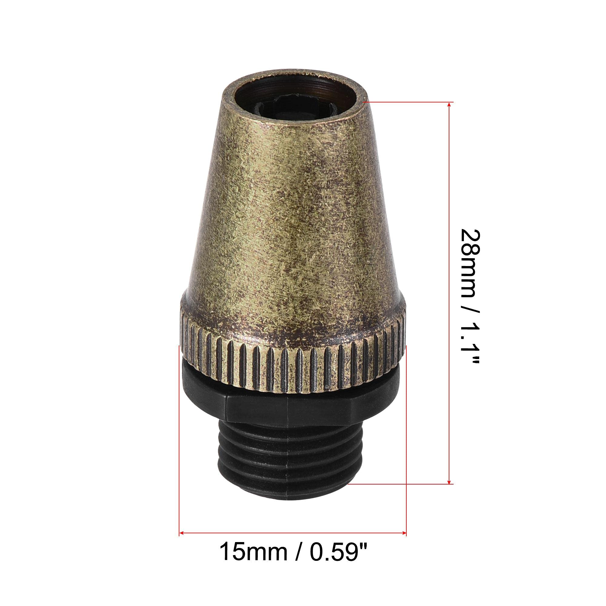 uxcell 10Pcs Bronze Metal Cable Glands Strain Relief Cord Connector Grips - Secure Wiring for Hanging Lights, Ceiling Pendant Lamps & Electrical Installations | Ideal for Home, Office & Industrial Use