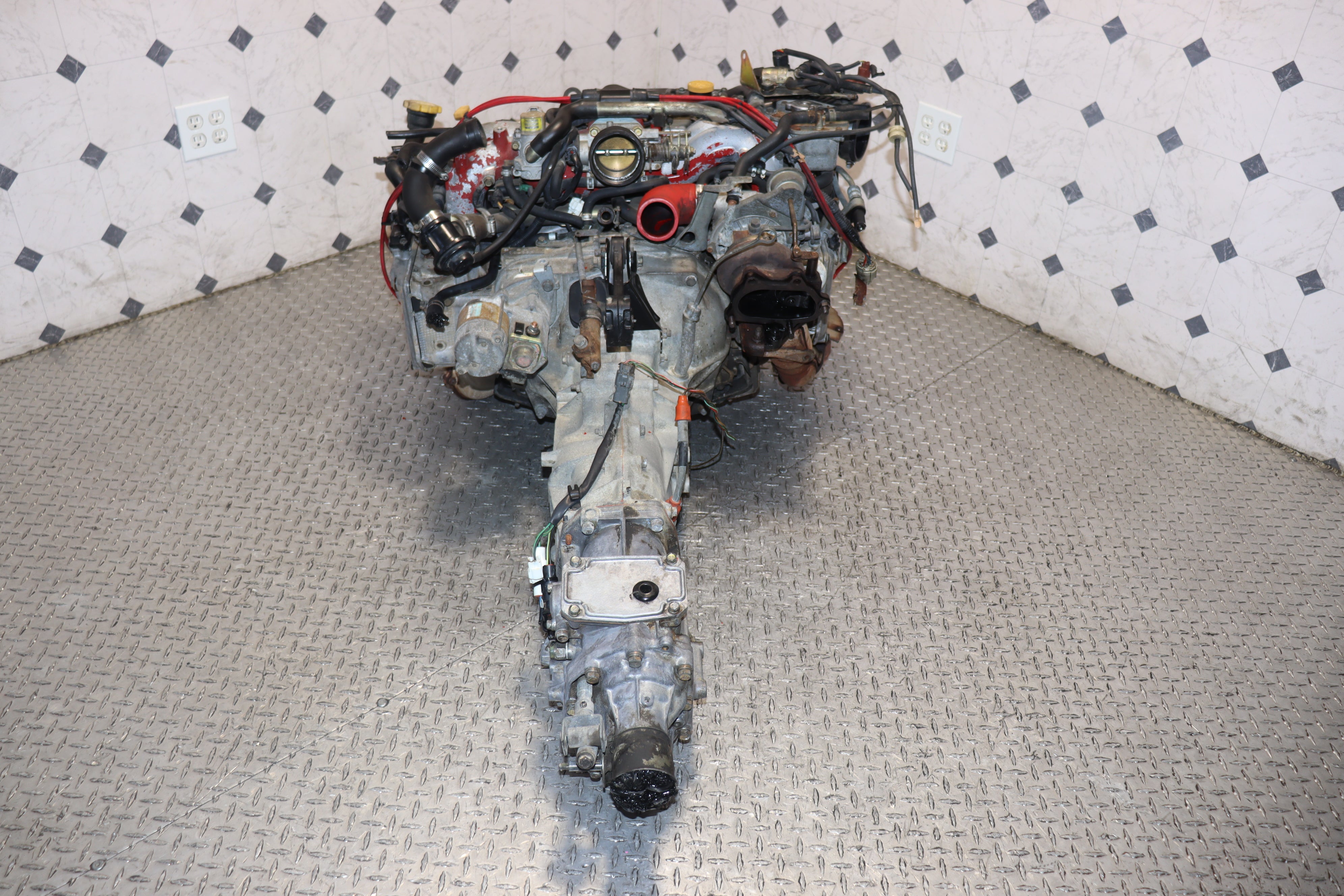 JDM EJ207 Turbo Engine with 5-Speed Manual Transmission - High Performance Subaru Engine for Racing, Drifting & Engine Swap Projects