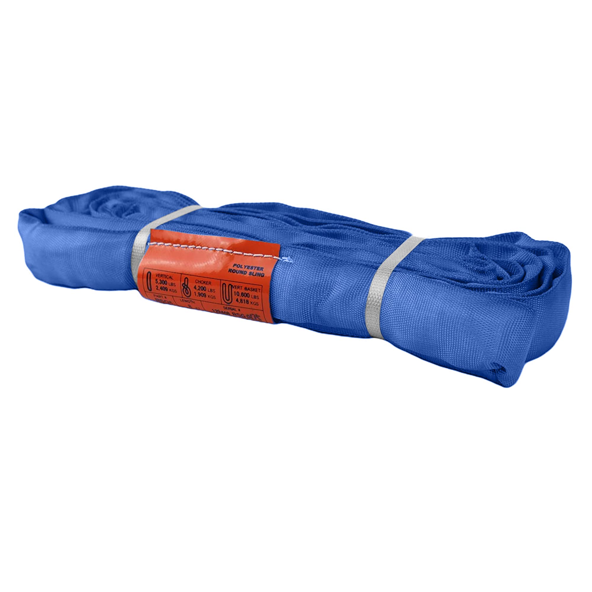 ATERET Heavy Duty Polyester Round Lifting Sling - 12ft Length, 21,200lb Vertical & 42,400lb Basket Capacity - Blue Endless Powerlift Sling for Construction, Rigging, and Industrial Material Handling