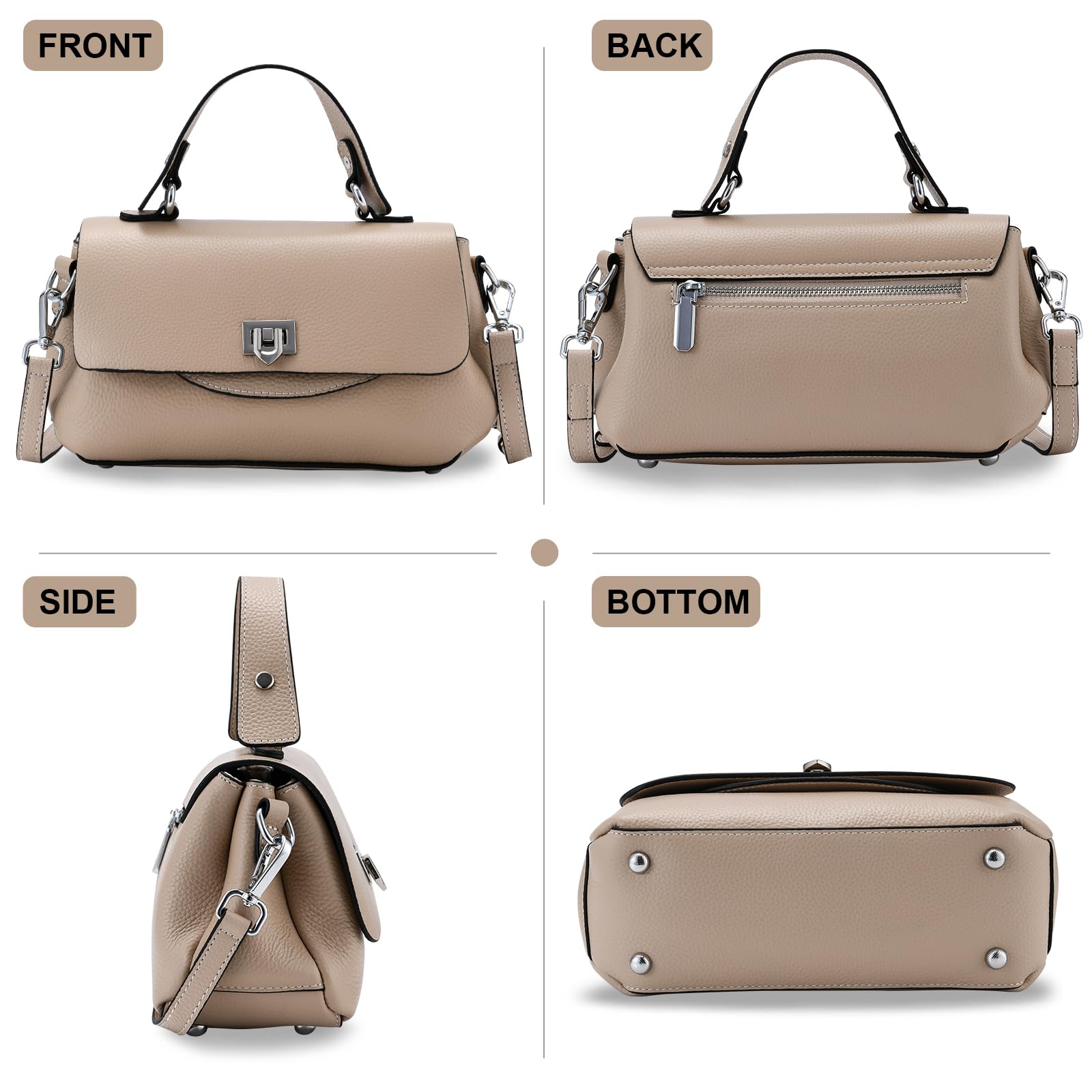 **Yonami Genuine Leather Crossbody Bags for Women - Stylish Small Shoulder Handbags & Designer Purses - Perfect for Everyday Use, Travel, and Casual Outings**