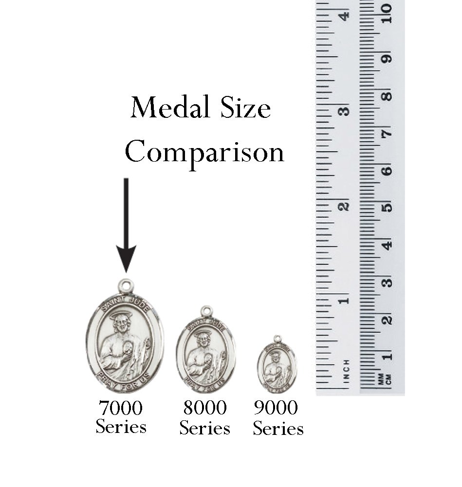 F A Dumont Sterling Silver St. Catherine of Siena Pendant with 24